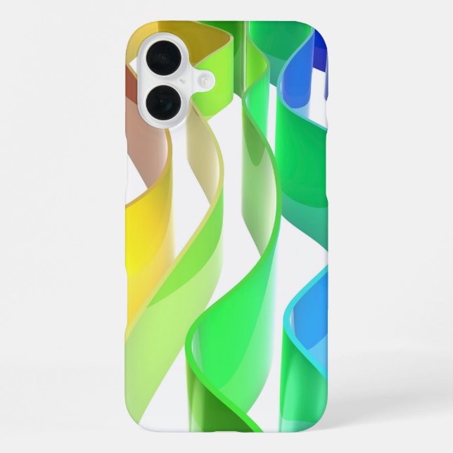 Regenbogenwellen iPhone Hülle (Rückseite)