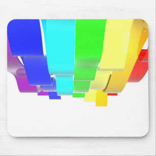 Regenbogenwellen Mousepad