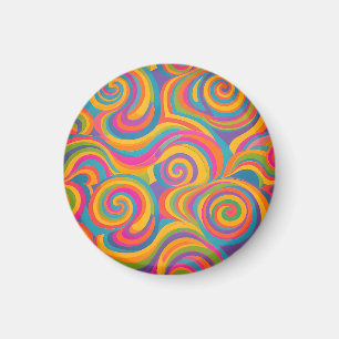 Regenbogenwirbel Abstrakte Lebendige Energie Magnet