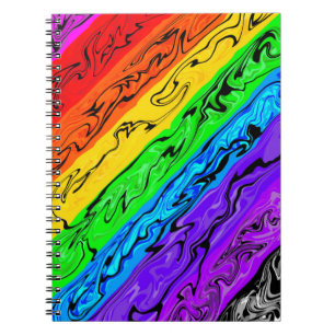 Regenbogenwirbel Notizblock