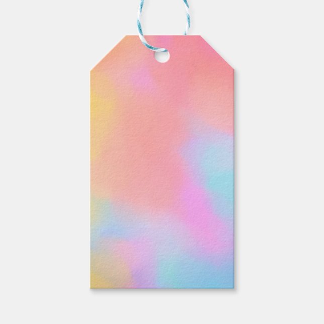 Regenbogenwolke Geschenkanhänger (Vorderseite)