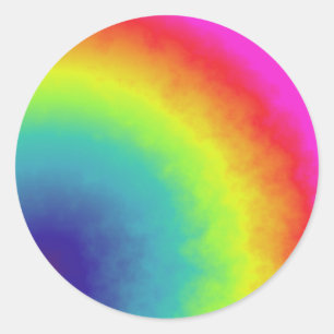 Regenbogenwolke Runder Aufkleber