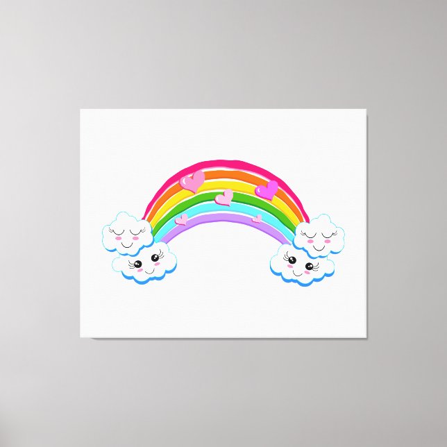 Regenbogenwolken Canvas Print Leinwanddruck (Vorderseite)