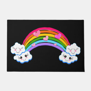 Regenbogenwolken Doormat Fußmatte