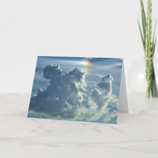 Regenbogenwolken Faltkarte Karte