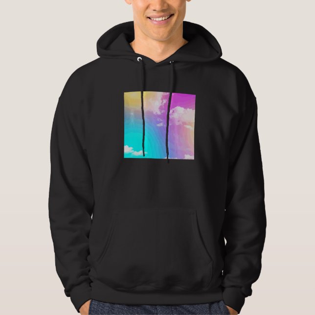 Regenbogenwolken Hoodie (Vorderseite)