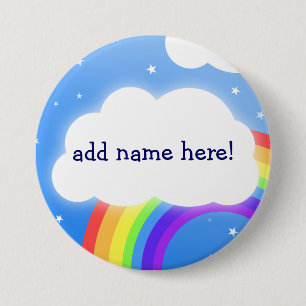 Regenbogenwolken-individueller Name - Button