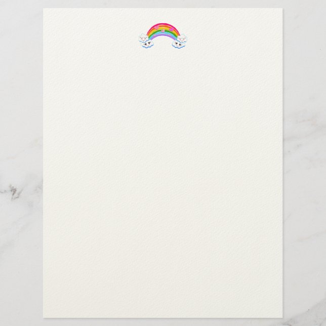 Regenbogenwolken Letterhead Briefbogen (Vorderseite)