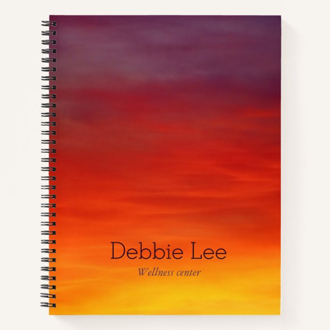 Regenbogenwolken Notizbuch (Vorderseite)