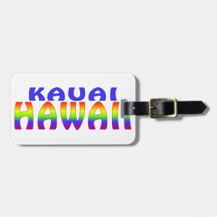 Regenbogenwörter Kauais Hawaii Gepäckanhänger