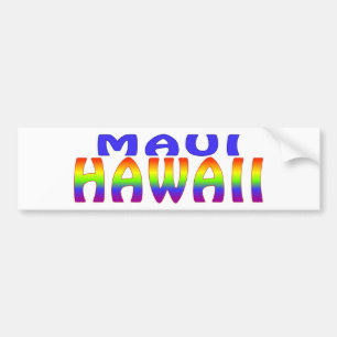 Regenbogenwörter Mauis Hawaii Autoaufkleber