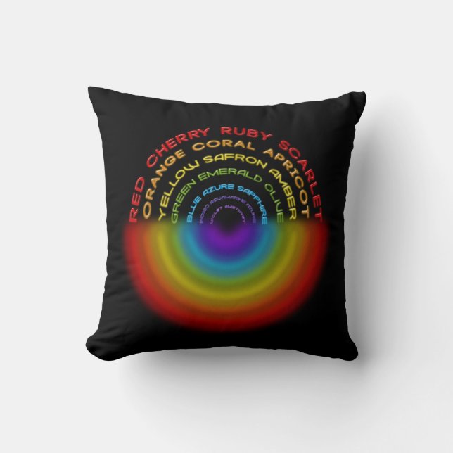 Regenbogenwurfkissen Kissen (Vorderseite)