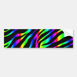 Regenbogenzebra Autoaufkleber
