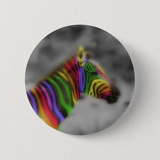 RegenbogenZebra Button (Vorderseite)