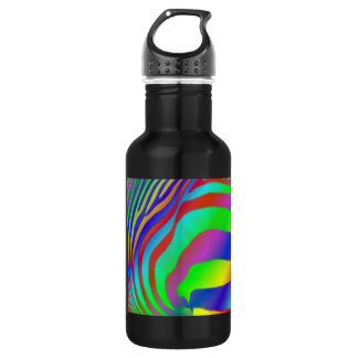 Regenbogenzebra-Druck Edelstahlflasche