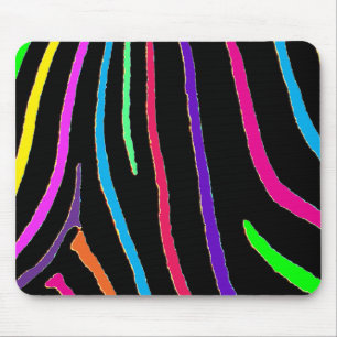 Regenbogenzebra-Druck Mousepad