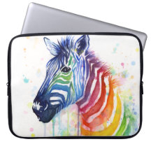 Regenbogenzebra-Laptop-Kasten