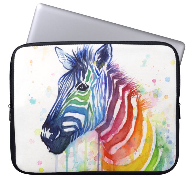 Regenbogenzebra-Laptop-Kasten Laptopschutzhülle (Vorderseite)