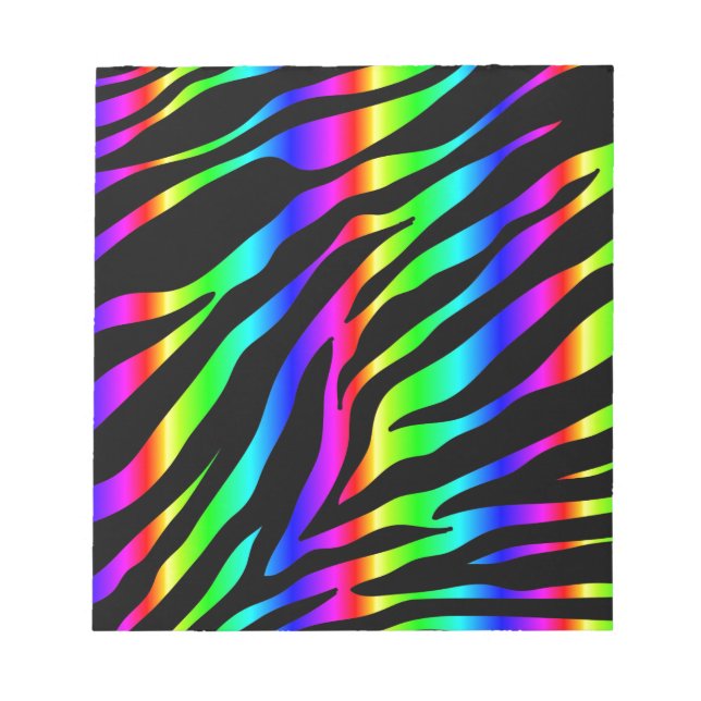 Regenbogenzebra Notizblock (Vorderseite)