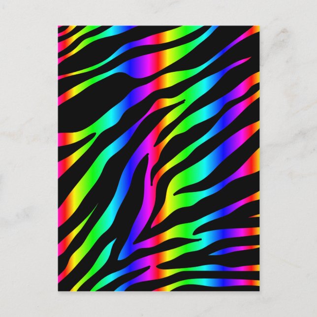 Regenbogenzebra Postkarte (Vorderseite)