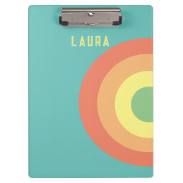 Regenbogenziel Retro-80er Zwischenablage Klemmbrett