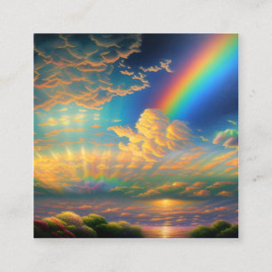 Regenbows gehören zu den schönsten und beeindrucke quadratische visitenkarte