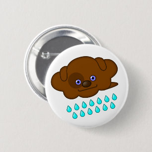 Regenbraun-Dog-Cloud - Button
