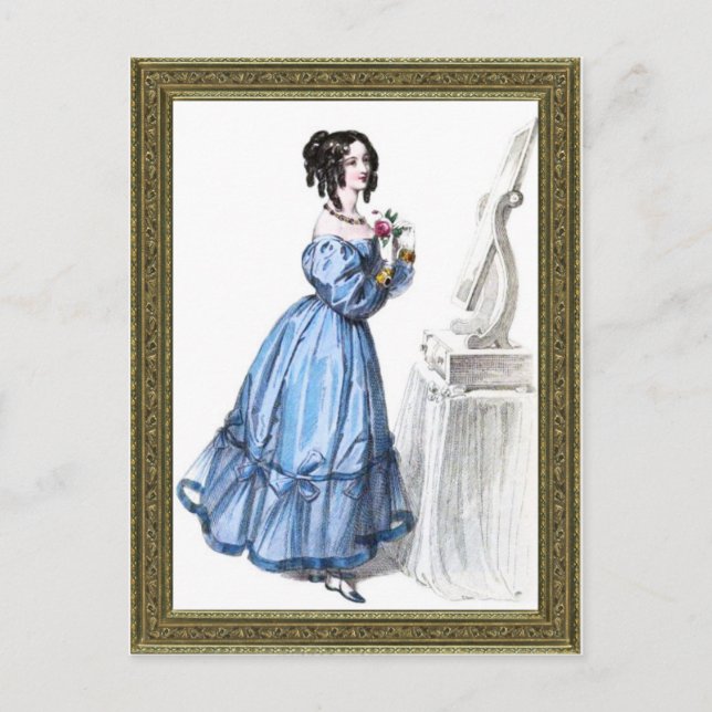 Regency-Abendkleid Postkarte (Vorderseite)