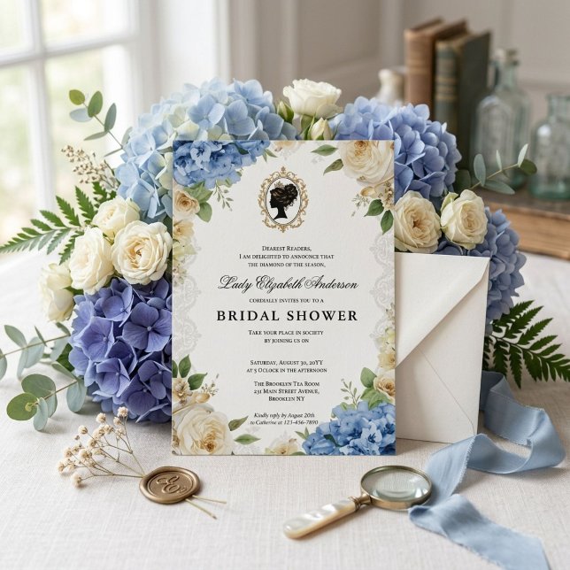 Regency-Ära Blumen-Braut-Party Einladung (Von Creator hochgeladen)