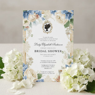 Regency-Ära Blumen-Braut-Party Einladung