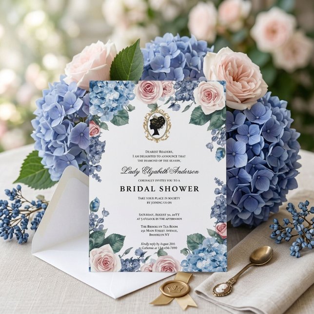 Regency-Ära Blumen-Braut-Party Einladung (Von Creator hochgeladen)