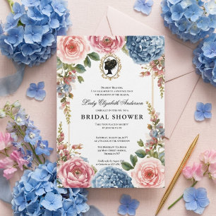 Regency-Ära Blumen-Braut-Party Einladung
