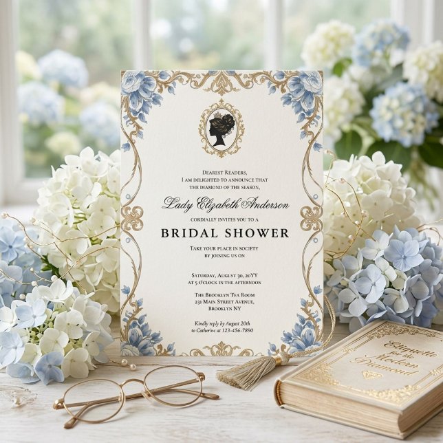 Regency-Ära Blumen-Braut-Party Einladung (Von Creator hochgeladen)