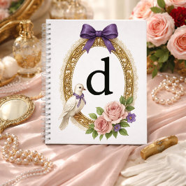 Regency Art Letter D Luxury Monogram Journal Notizbuch