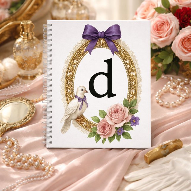 Regency Art Letter D Luxury Monogram Journal Notizbuch (Von Creator hochgeladen)
