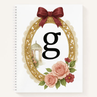 Regency Art Letter G Luxury Monogram Journal Notizbuch