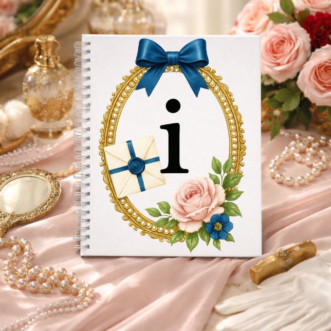 Regency Art Letter I Luxus-Monogramm-Journal Notizbuch (Von Creator hochgeladen)
