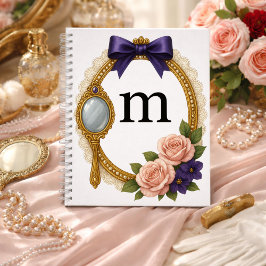 Regency Art Letter M Luxury Monogram Journal Notizbuch