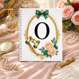 Regency Art Letter O Luxury Monogram Journal Notizbuch