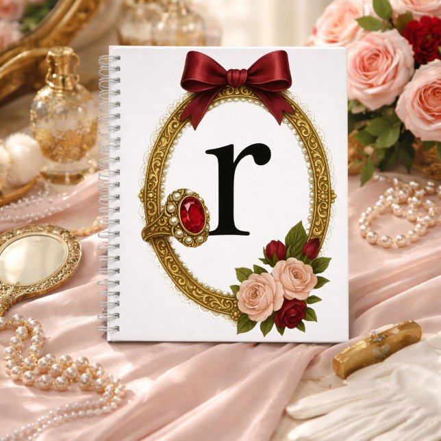 Regency Art Letter R Luxury Monogram Journal Notizbuch (Von Creator hochgeladen)