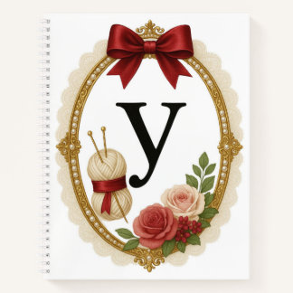 Regency Art Letter Y Luxury Monogram Journal Notizbuch