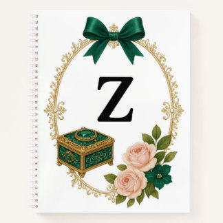 Regency Art Letter Z Luxury Monogram Journal Notizbuch