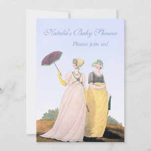 Regency-Baby-Party persönliche benutzerdefinierte Einladung