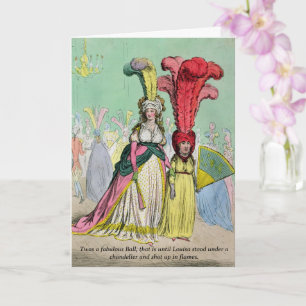 Regency Ball Funny Blank Greetings Card Karte