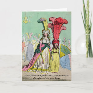 Regency Ball Funny Blank Greetings Card Karte