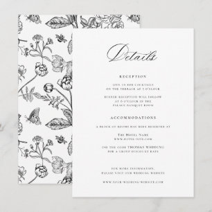 Regency-Black-Hochzeitsdetails Begleitkarte