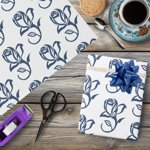 Regency Blue Rose Geschenkpapier