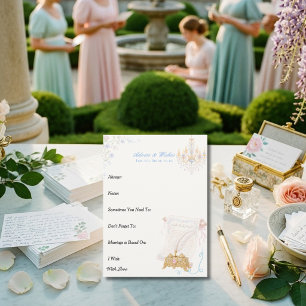 Regency-Blumen-Tipps und Wunschkarte