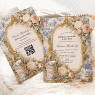Regency-Blumentee-Party-Brautjungfern-Einweihung Einladung