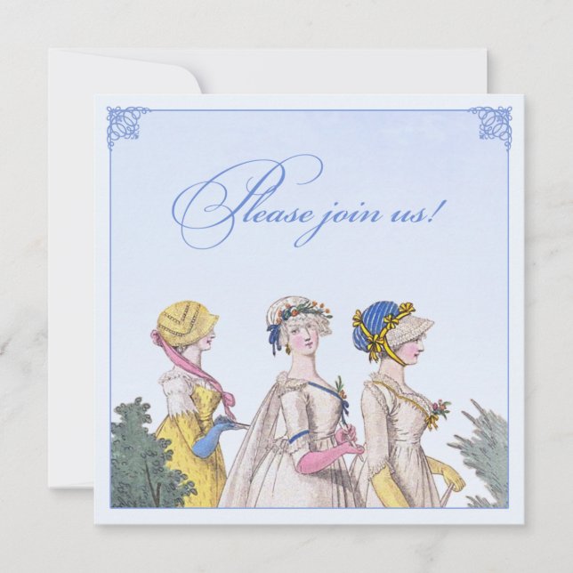 Regency Bridesmaids Luncheon Custom Einladungen (Vorderseite)